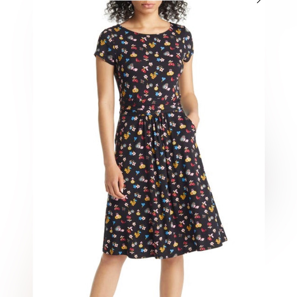 Boden Amelie Jersey Dress in Woodland Bud, Size 2 NWT